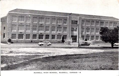 Vintage Postcard Russell High School Russell Ks Kansas J 417 Ebay