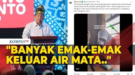 Soal Netizen Nangis Lihat Debat Capres Prabowo Saya Sendiri Keluar