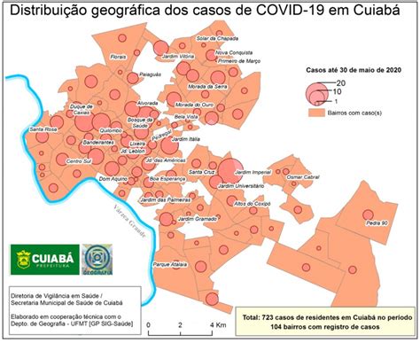 Mais de 100 bairros registram casos de Covid 19 em Cuiabá Mato Grosso