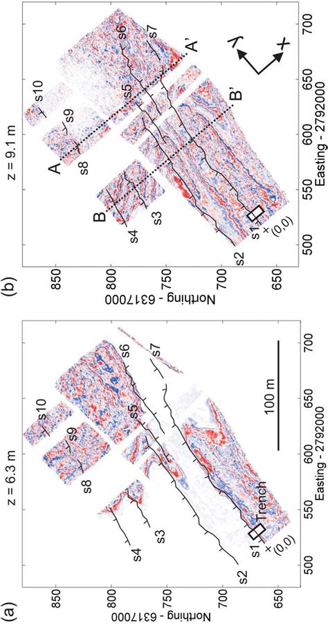 Horizontal Slices Extracted From The Processed And Migrated Gpr Volumes