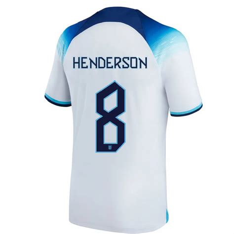 Danxen Femme Maillot Angleterre Jordan Henderson 8 Blanc Bleu Tenues