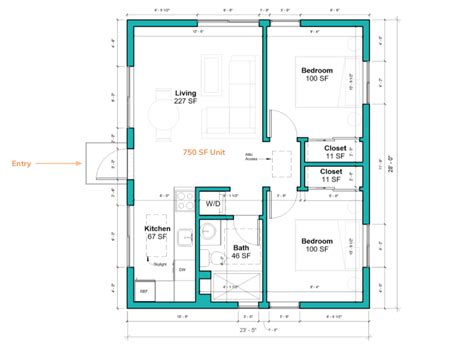 ADU Single Plumbing Wall Bathroom Floor Plans Grab Bars In Bathroom