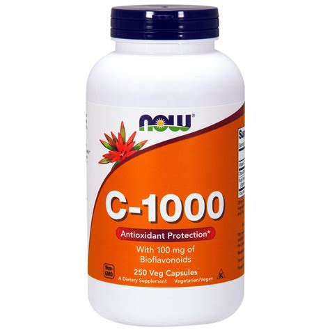 Now Foods C 1000 With 100 Mg Of Bioflavonoids 250 Veg Capsules