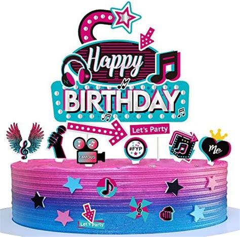 Music Cake Topper Pcs Music Birthday Party Decorations For Girl Music