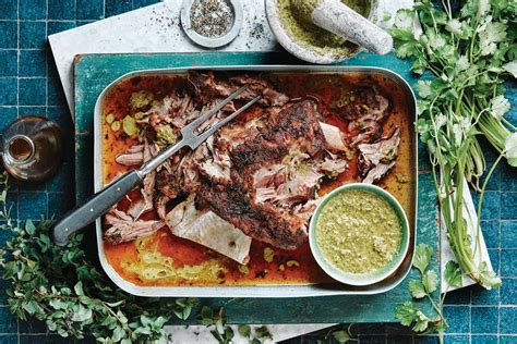 Slow Cooked Lamb Shoulder With Mojo Verde Recipe Recipe Cart