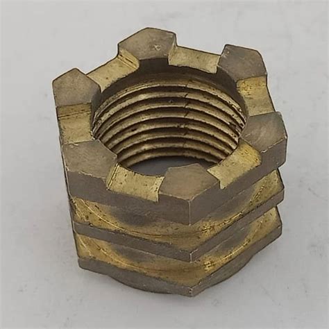 Brass Slotted Hex Nut Nominal Nut Diameter M12 12 Mm At Rs 20 Piece