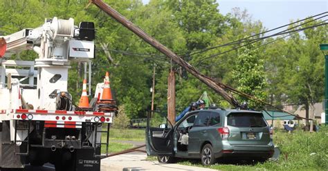 Crash Knocks Down Utility Pole Wires On Hillside Road News