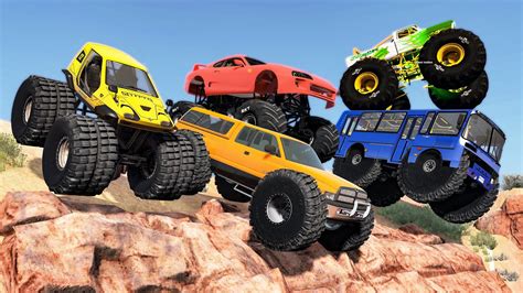 Monster Trucks Mud Battle 8 Beamng Drive Youtube