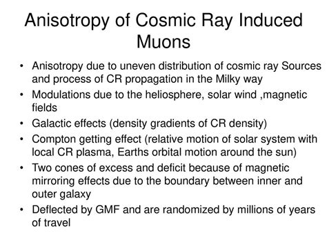 Anisotropy Of Primary Cosmic Rays Ppt Download