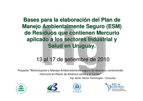 Bases para la elaboraci ó n del Plan de Manejo Ambientalmente Seguro ESM