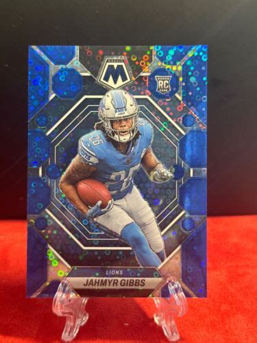 JAHMYR GIBBS 2023 Panini Mosaic BLUE No Huddle RC 75 EBay