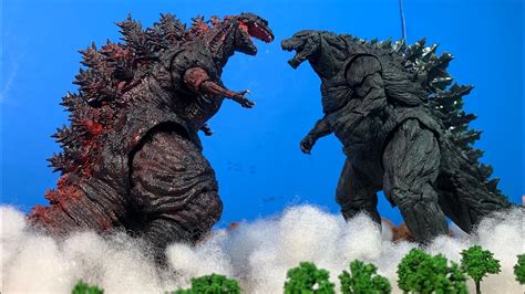 Godzilla Earth Vs Shin Godzilla An Epic Battle Stop Motion Youtube