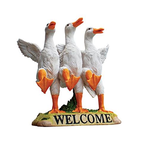 Design Toscano Jq6260 Delightful Dancing Ducks Welcome Sign Garden