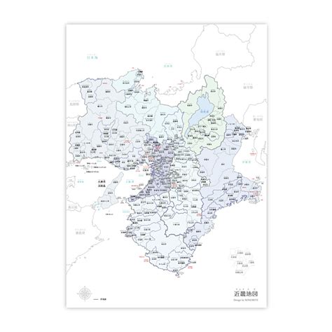 【楽天市場】近畿地方 地図 関西 ポスター 爽やかなグレイッシュブルー 市町村名 A2サイズ 室内用 インテリア 知育 日本：sonorite