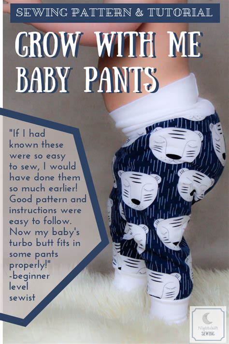 Grow With Me Pants Sewing PATTERN Baby Joggers Easy Pdf Etsy Baby