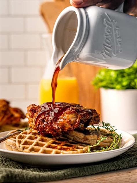 Air Fryer Nashville Style Hot Chicken And Waffles Real Food With Sarah