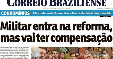 Capa Correio Braziliense Quinta 21 de Março de 2019