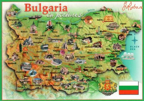 Карта Болгарии. - Остальной мир > Болгария - ЭтоРетро.ru - старые фото ...