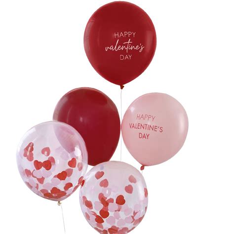 Set Valentijn Rood Roze Confetti 5 Stuks Love Is In The Air Hoe Leuk