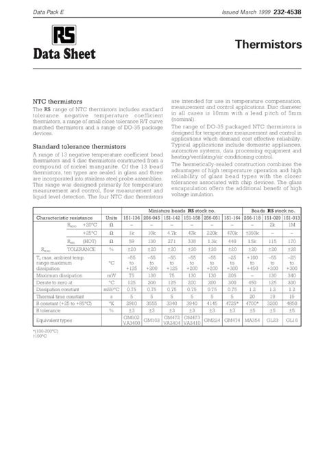 Pdf Thermistors Data Sheet Pcsilencioso Compcsilencioso Cpemma