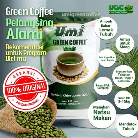 Umi Green Coffee Pelangsing Original Kemasan Baru Ugc Kopi Penurun