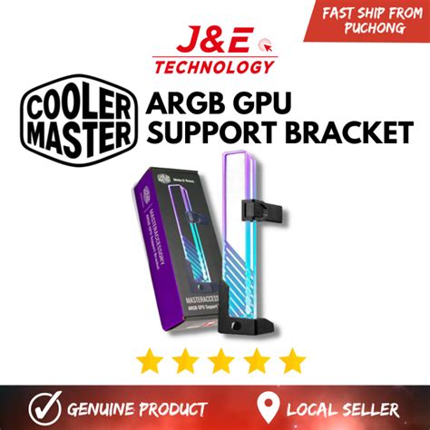 Cooler Master Masteraccessory Argb Gpu Support Bracket Edge Lit Argb