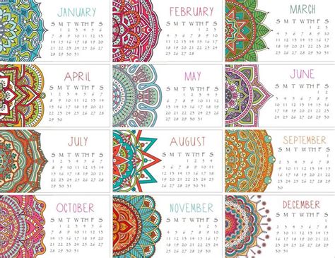 Estos hermosos calendarios de 2018 pequeños disponen de una colección