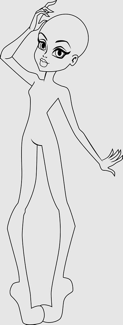 Monster High Coloring Pages Catrine Demew Dress