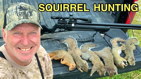 Squirrel Hunting With A Pellet Gun Scope Cam Slow Mo Youtube