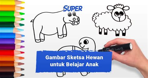 20 Sketsa Gambar Hewan Untuk Anak Anak Mudah Ditiru