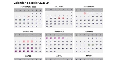 Calendario Escolar 2023 2024 En Word Excel Y Pdf 52 Off