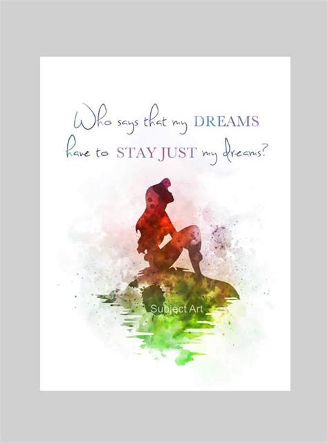 Ariel The Little Mermaid inspired Quote ART PRINT