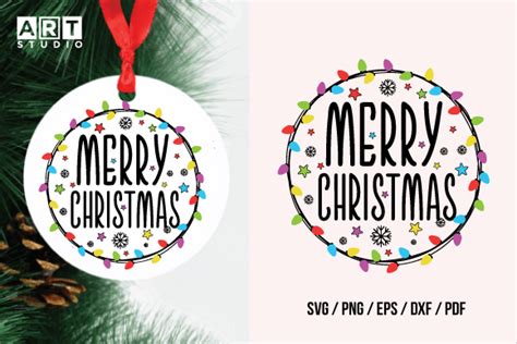 Christmas Round Sign Ornament SVG Graphic By CraftArtStudio Creative