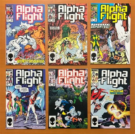 ALPHA FLIGHT #23, 24, 26, 27, 30 & 31 (Marvel 1985) 6 x VF+/- comics ...
