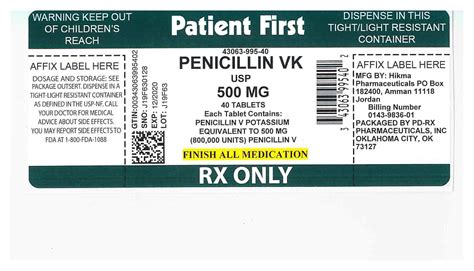 Ndc 43063 995 Penicillin V Potassium Tablet Film Coated Oral