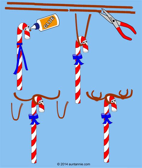 How To Make A Candy Cane Reindeer Christmas Crafts Aunt Annies Crafts