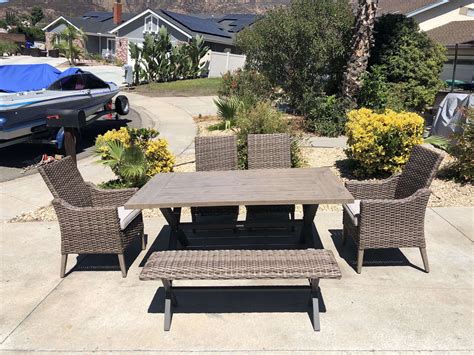 Hampton Bay Rock Cliff Piece Outdoor Patio Dining Set New For Sale