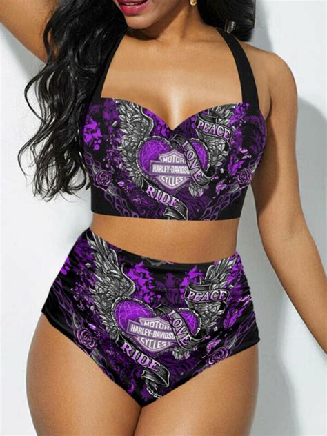 Harley Davidson Motorcycle Sexy Bikini Swimsuit Nala Gladysclothing