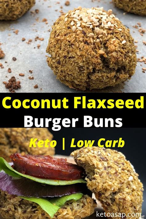 Easy Keto Coconut Flaxseed Buns Low Carb Recipe Only 4 Net Carbs