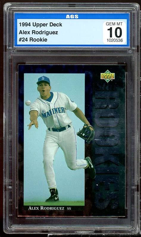 Alex Rodriguez Rookie Card 1994 Upper Deck 24 AGS 10 GEM MT Walmart