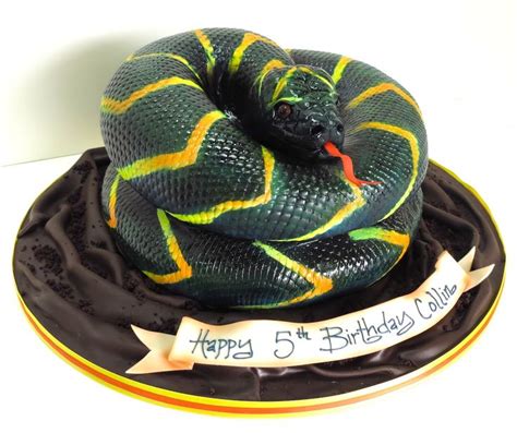 25 Best Snake Cakes Images On Pinterest Snake Cakes Birthdays And