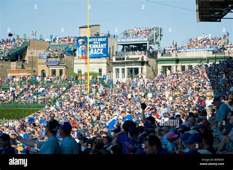 Chicago Cubs Wrigley Field Right Field Bleachers With Roof Top Seats On Buildings Across The