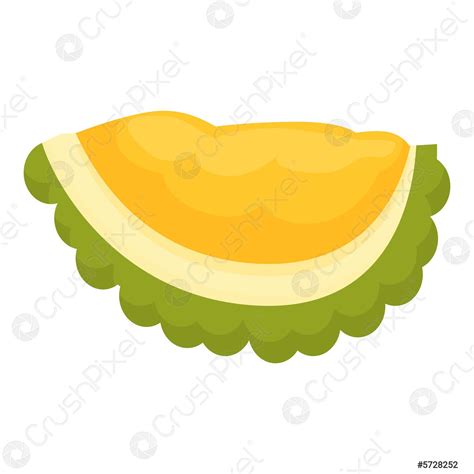 Jackfruit Slice Icon Cartoon Vector Ripe Food Stock Vector