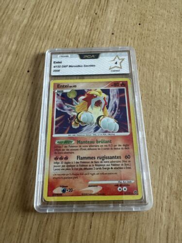 Carte Pokémon Entei 4 132 PCA 4 holo D P merveilles secrètes ultra rare