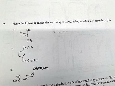 Solved Name The Following Molecules According To Iupac Rules