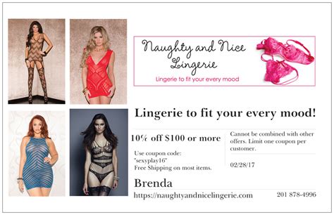 New Naughty And Nice Lingerie Coupon Code Enclosed Naughty And Nice Lingerie
