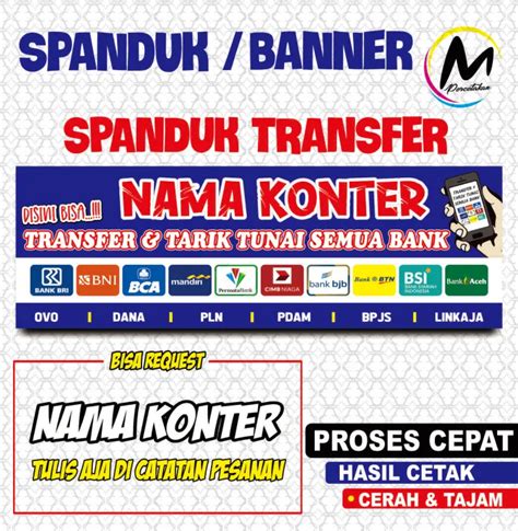 Spanduk Transfer Banner Konter Ukuran X Cm Lazada Indonesia