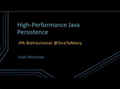 The Best Way To Map A Onetomany Relationship With Jpa And Hibernate