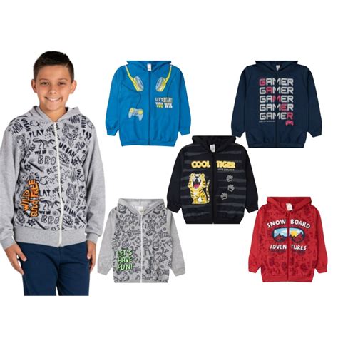 Kit Jaquetas Infantil Juvenil Masculino Inverno Premium Ziper E