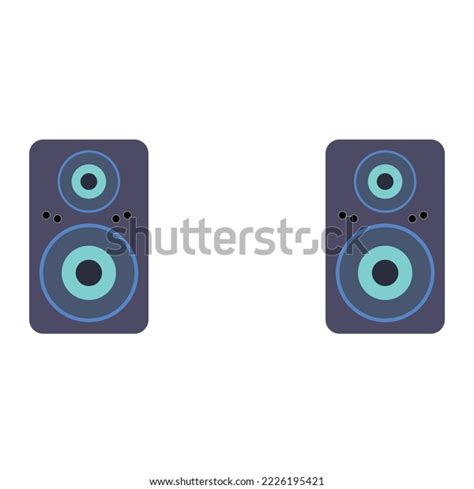 Dual Flat Modern Speaker Icon Stock Vector Royalty Free